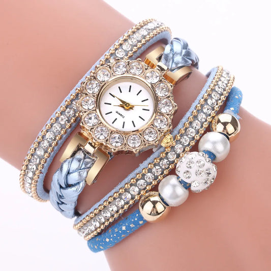 Vintage Wrap Bracelet Watch - Stylish Quartz Timepiece for Women