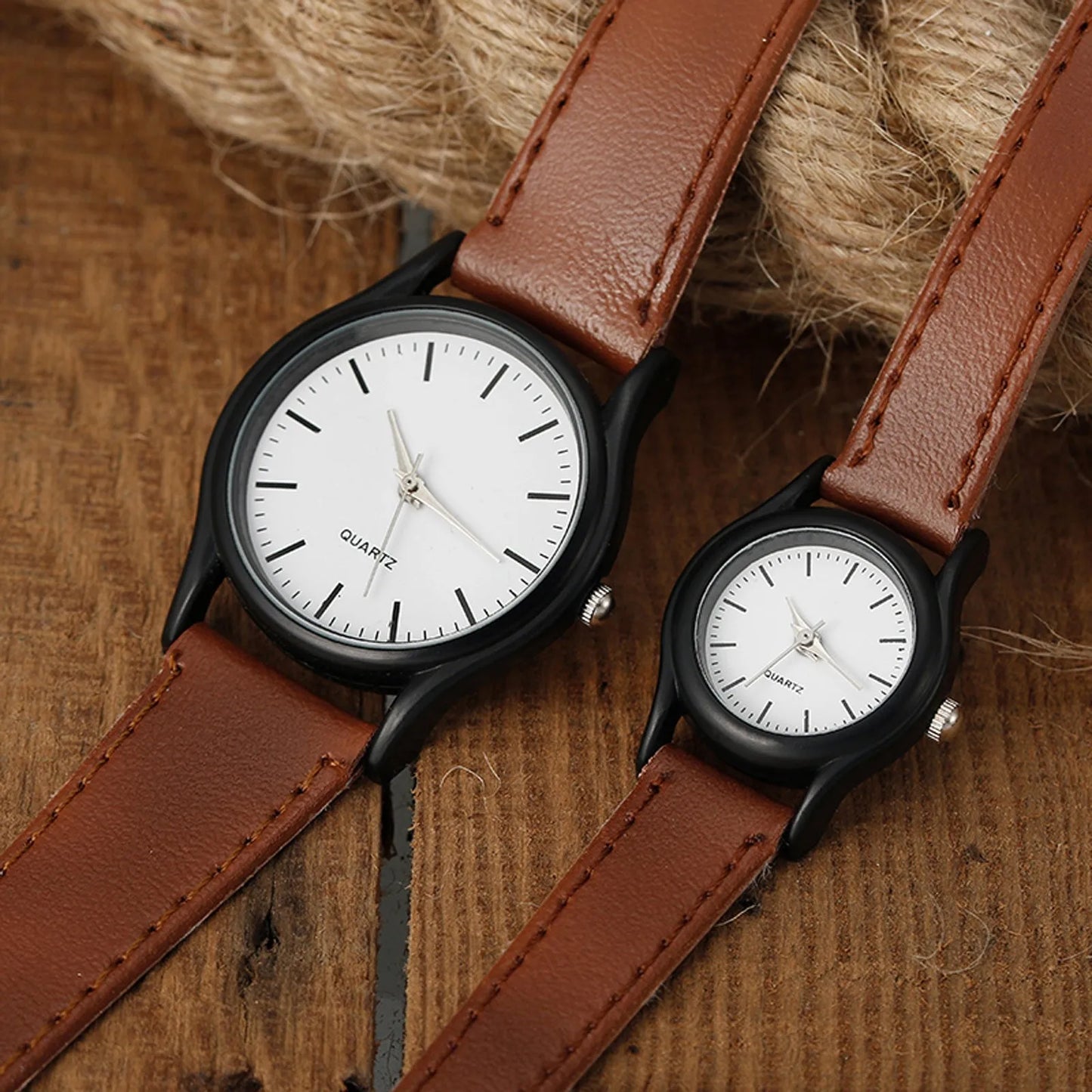 Retro Leather Quartz Watch for Women