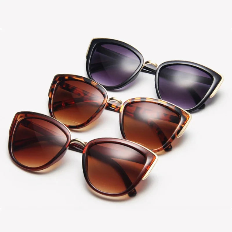 Vintage Cat Eye Sunglasses, Classic Mirror Gradient