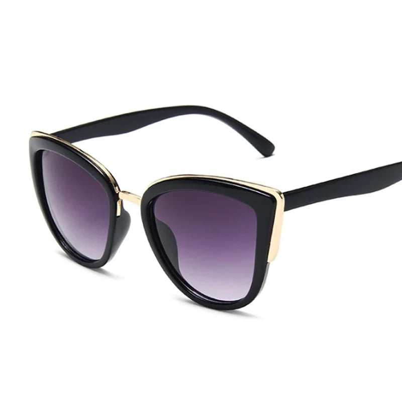 Vintage Cat Eye Sunglasses, Classic Mirror Gradient