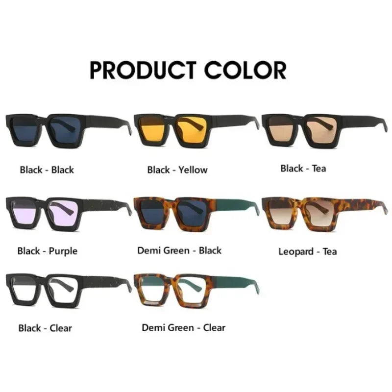 Retro Square Sunglasses - Unisex Vintage UV400 Shades