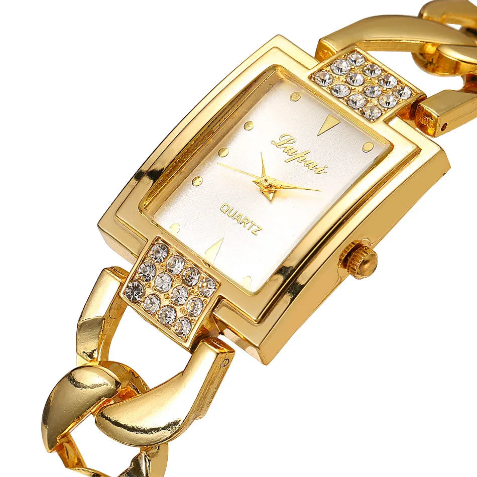 “Vintage Feminine Bracelet Wristwatch – Casual & Elegant”