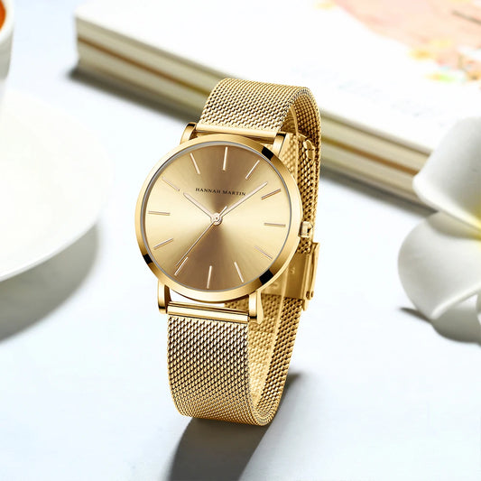 Luxury Rose Gold Stainless Steel Women's Watch – Waterproof & Elegan