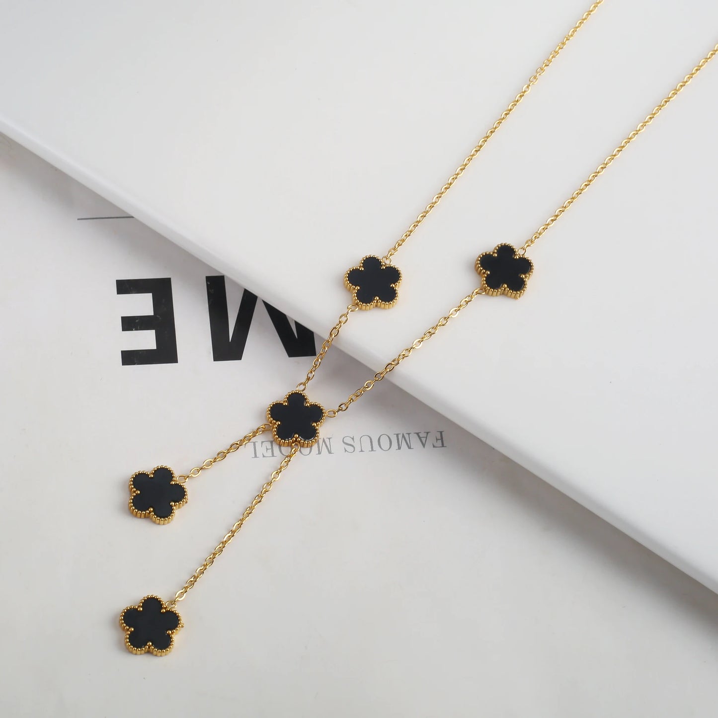 Gold Plated Clover Flower Bracelet for Women