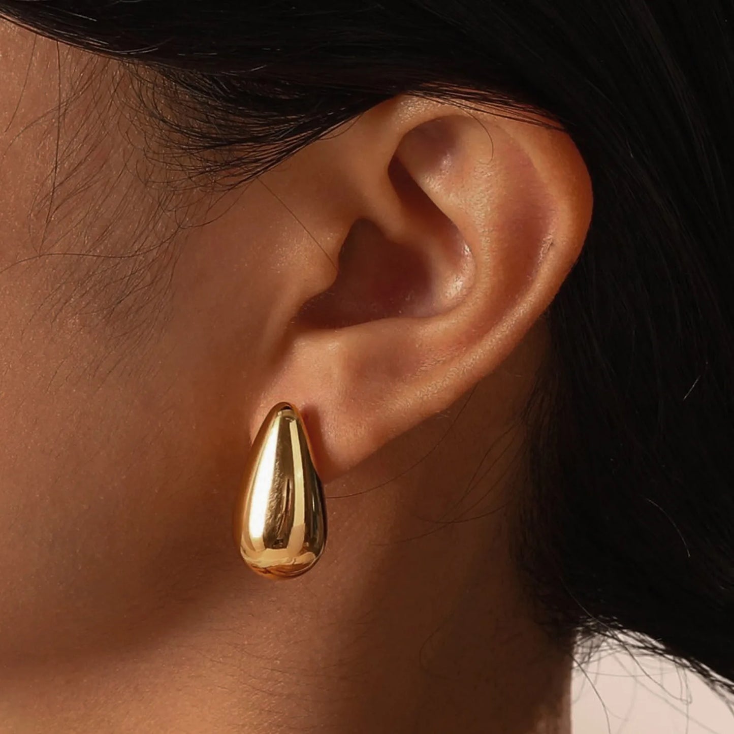 Elegant Gold Teardrop Earrings - Short & Long Pendant Design