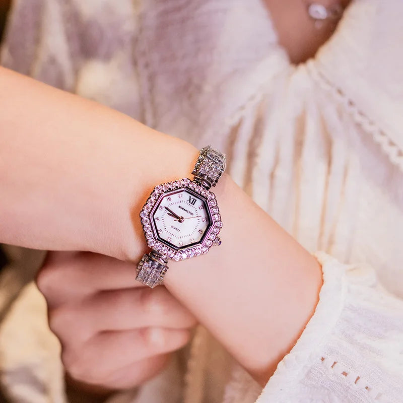 Luxury Crystal Ladies' Bracelet Watch – Elegant Quartz Design