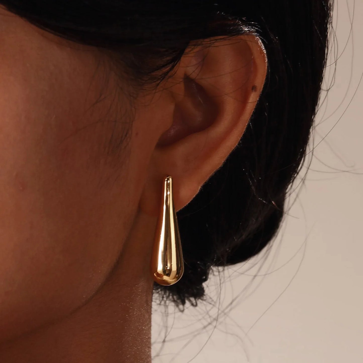 Elegant Gold Teardrop Earrings - Short & Long Pendant Design